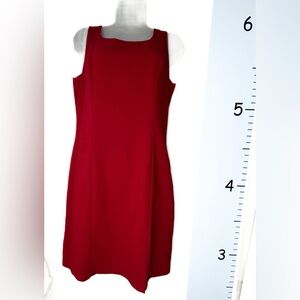 Vintage Jay Jacobs Red Knit Sheath Lined‎ Dress 7/8